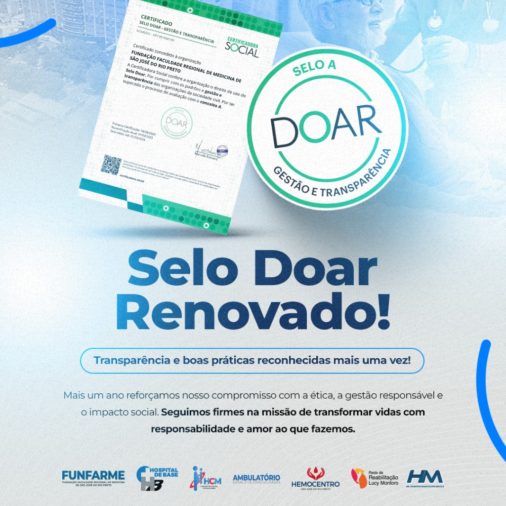 Funfarme tem Selo Doar renovado e reforça liderança em gestão transparente e impacto social